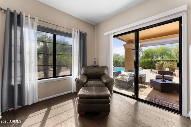 29806 N 43rd Pl, Cave Creek, AZ 85331 - living area featuring baseboards and wood finished floors