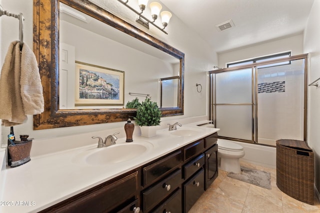29806 N 43rd Pl, Cave Creek, AZ 85331 - bathroom featuring a sink, visible vents, toilet, and double vanity