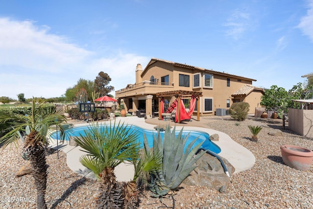29806 N 43rd Pl, Cave Creek, AZ 85331 - outdoor pool with a patio area, a fenced backyard, and cooling unit
