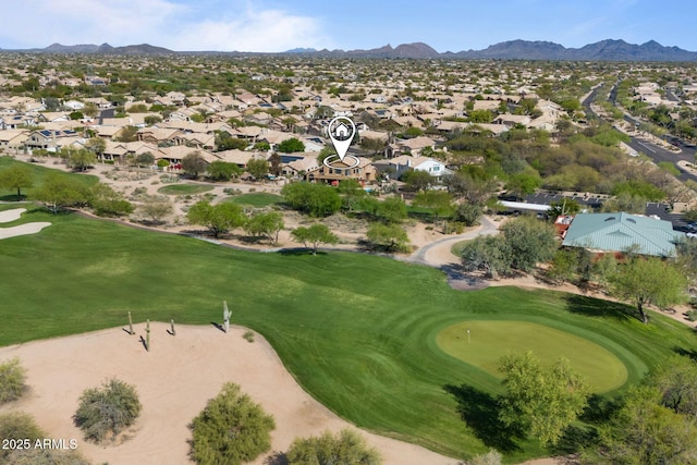 29806 N 43rd Pl, Cave Creek, AZ 85331 - birds eye view of property featuring view of golf course, a residential view, and a mountain view