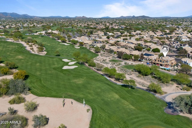 29806 N 43rd Pl, Cave Creek, AZ 85331 - bird's eye view featuring golf course view, a mountain view, and a residential view