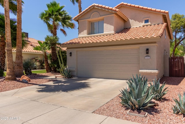 3222 E Cortez St, Phoenix, AZ 85028 - mediterranean / spanish house featuring stucco siding, a tile roof, and concrete driveway