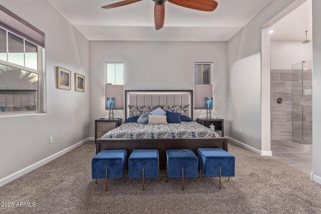 4876 N 207th Ln, Buckeye, AZ 85396 - carpeted bedroom with ensuite bathroom, multiple windows, and baseboards
