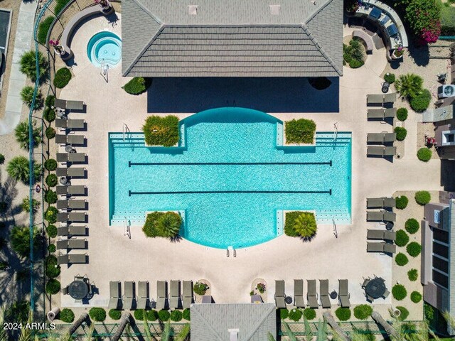 birds eye view of property