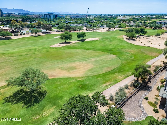 bird's eye view featuring a mountain view