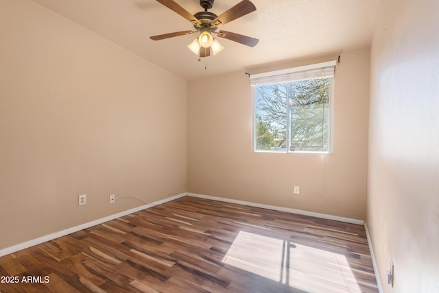 4565 Aspen Dr, Sierra Vista, AZ 85635 - spare room with dark hardwood / wood-style floors and ceiling fan