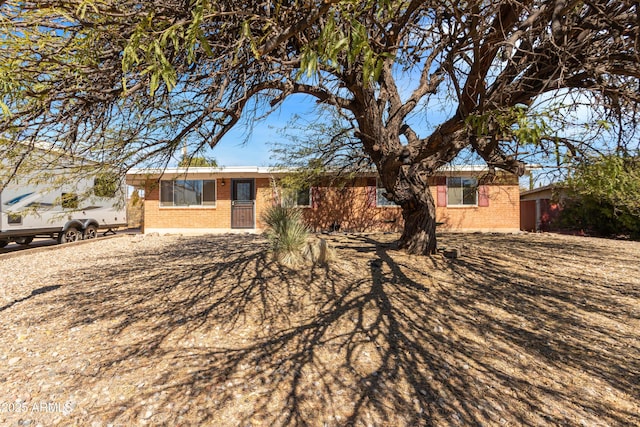 view of single story home