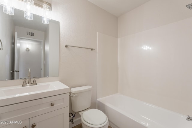 1310 E Ironwood Dr, Buckeye, AZ 85326 - full bathroom featuring toilet, vanity, and washtub / shower combination