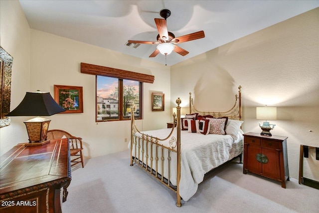 2744 S First Water Ln, Gold Canyon, AZ 85118 - bedroom featuring carpet floors, visible vents, and a ceiling fan