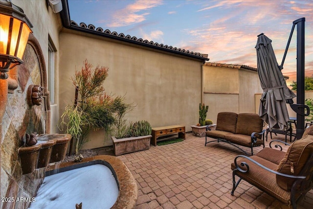 2744 S First Water Ln, Gold Canyon, AZ 85118 - view of patio / terrace featuring outdoor lounge area