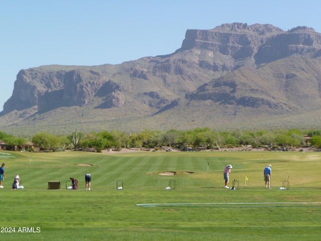 2744 S First Water Ln, Gold Canyon, AZ 85118 - view of community with view of golf course, a lawn, and a mountain view