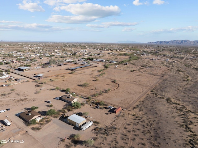 aerial view with a mountain view