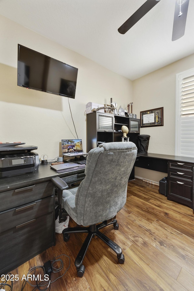 7262 W Firebird Dr, Glendale, AZ 85308 - office space with ceiling fan and wood finished floors
