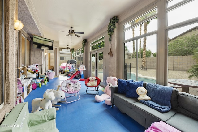 7262 W Firebird Dr, Glendale, AZ 85308 - sunroom with a ceiling fan