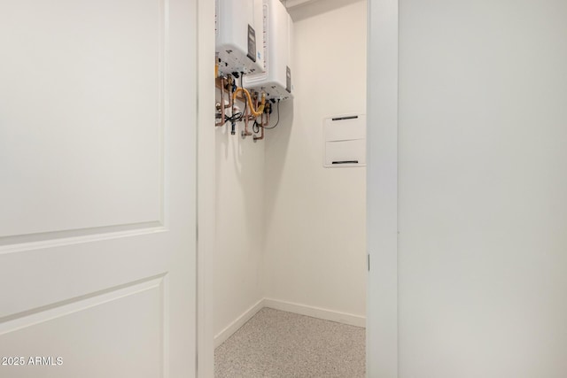 spacious closet with water heater