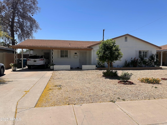 2115 W Myrtle Ave, Phoenix, AZ 85021 - ranch-style house featuring a carport and concrete driveway