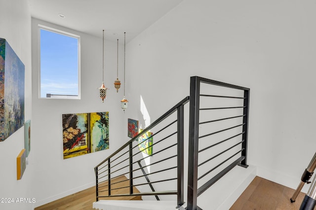 5151 N 13th Pl Unit 4, Phoenix, AZ 85014 - stairs with wood finished floors and baseboards