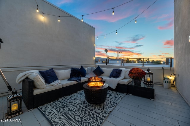 5151 N 13th Pl Unit 4, Phoenix, AZ 85014 - view of patio / terrace with an outdoor living space with a fire pit