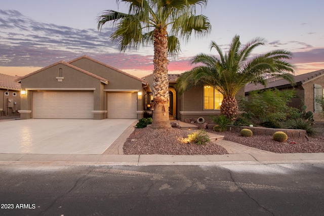 view of front of house featuring a garage