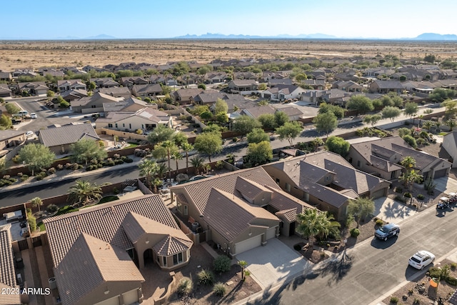 bird's eye view featuring a mountain view