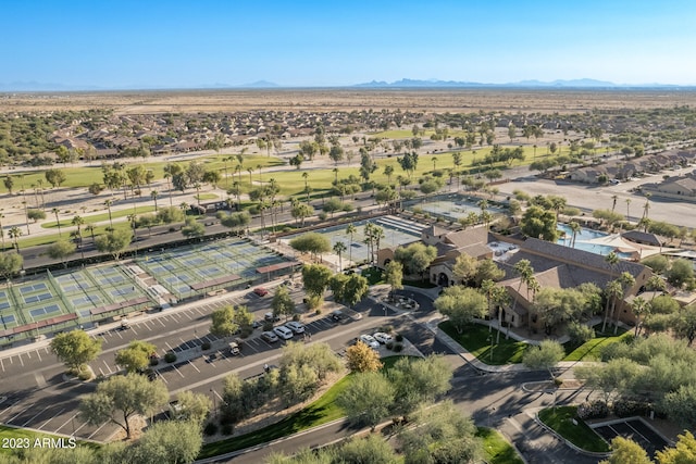 aerial view featuring a mountain view