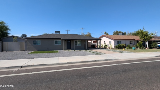 view of single story home