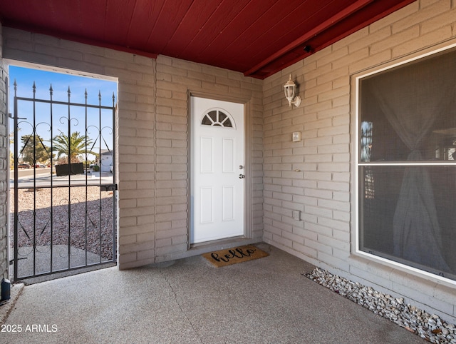 view of doorway to property