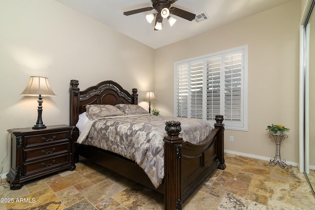 bedroom with ceiling fan