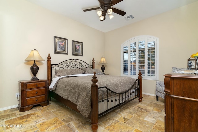 bedroom with ceiling fan