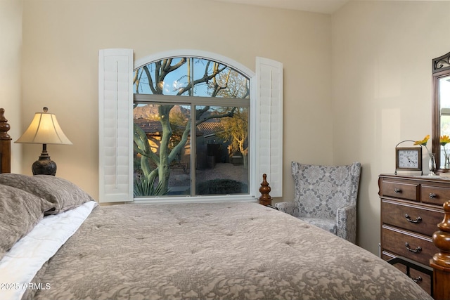 bedroom featuring multiple windows