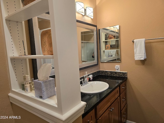 bathroom with oversized vanity