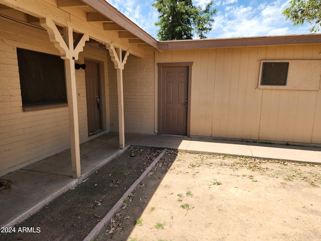 view of doorway to property