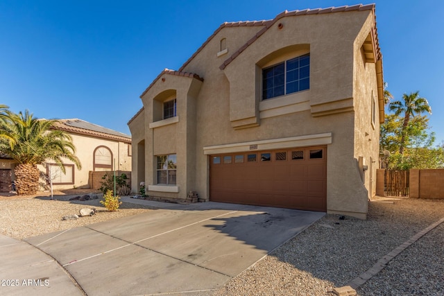 view of front facade with a garage