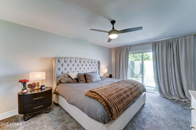 7524 N Via Del Elemental, Scottsdale, AZ 85258 - carpeted bedroom featuring access to exterior and ceiling fan