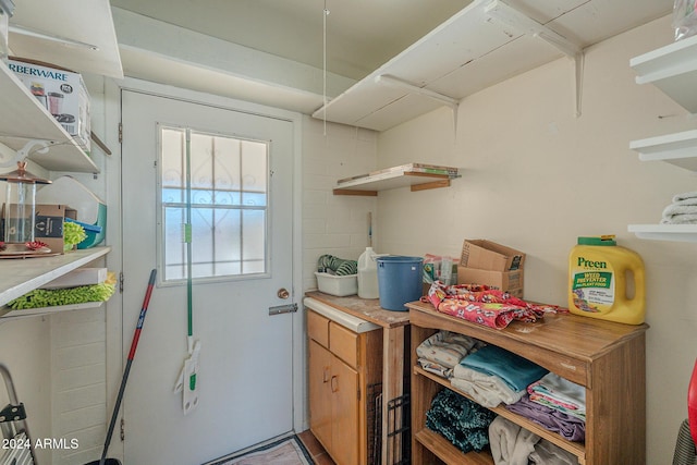 view of clothes washing area