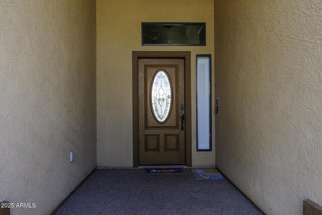 1123 E Shepherds Way, Casa Grande, AZ 85122 - property entrance featuring stucco siding
