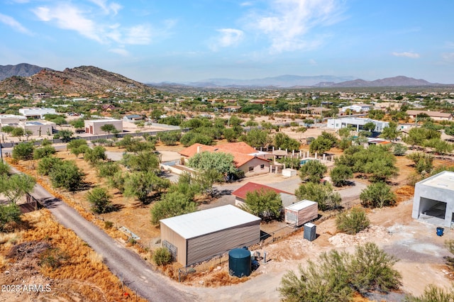 aerial view featuring a mountain view