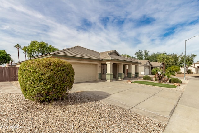 view of front of home featuring a garage