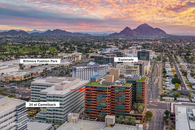 exterior space featuring a city view and a mountain view