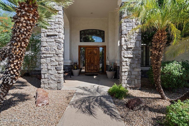 view of doorway to property