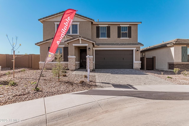 view of front of home featuring a garage