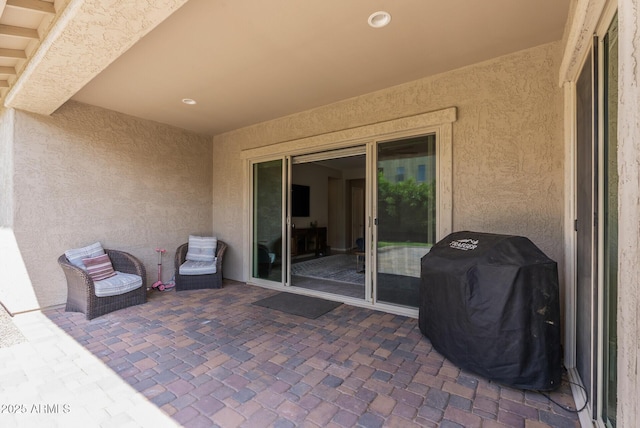 view of patio / terrace with a grill