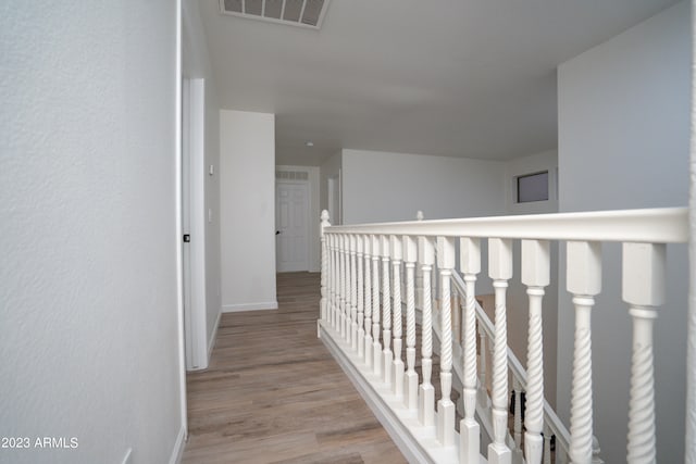 hall featuring light wood-type flooring