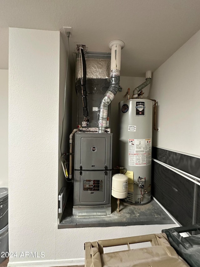 utilities featuring gas water heater