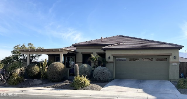 view of front facade with a garage