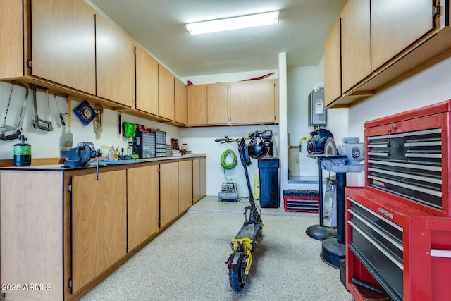 interior space featuring water heater