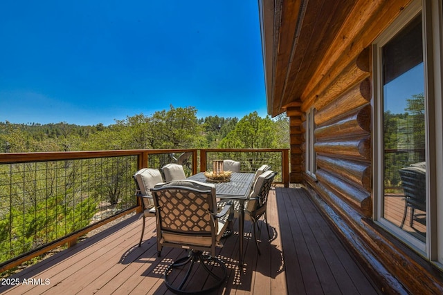 view of wooden terrace