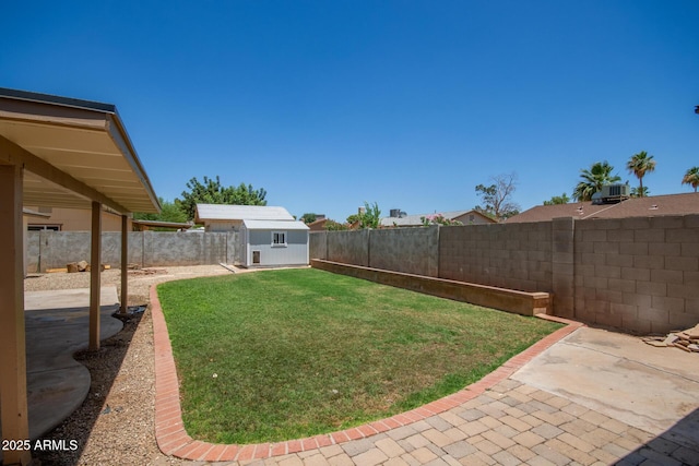 9825 N 44th Ave, Glendale, AZ 85302 - fenced backyard with a patio area and a shed