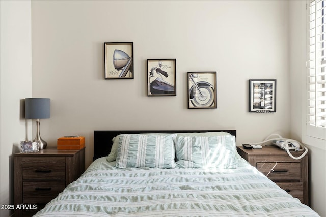 bedroom with multiple windows