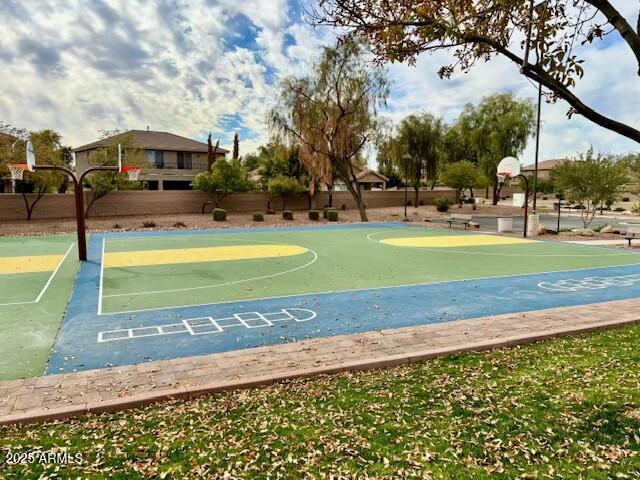 view of basketball court